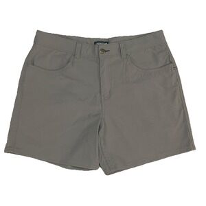 Toad&Co Mens Rover Canvas Shorts Size 32x9 Taupe Gray Technical Outdoor Hiking